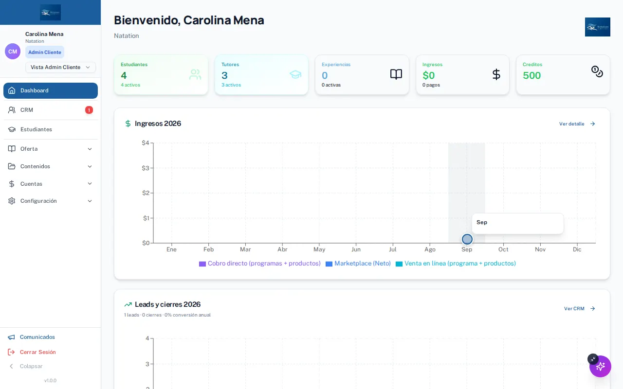 Paso 1: Entrar como AdminCliente