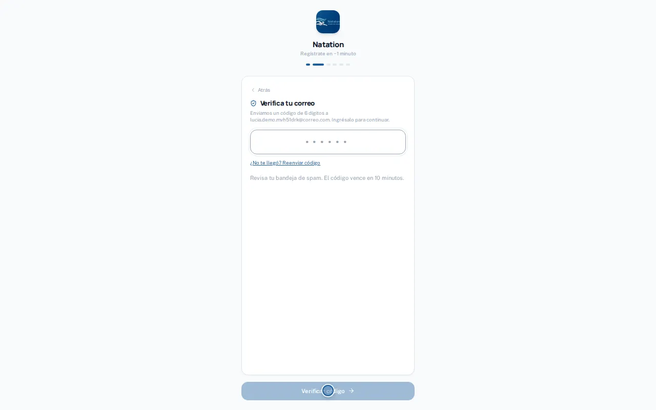 Paso 3: La verificación del correo.