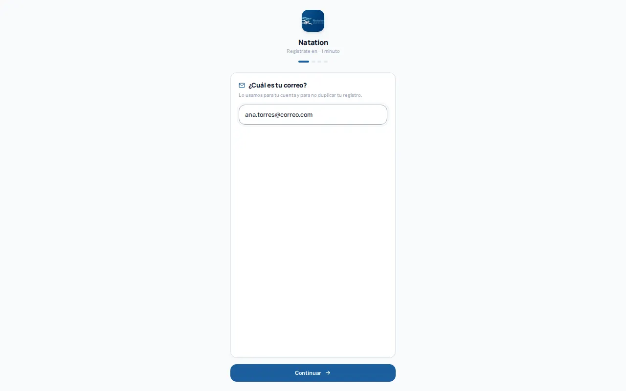 Paso 2: Tu correo, no el del niño.